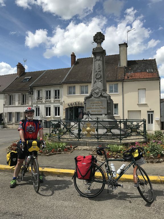 In Dormans, at the village's monument 